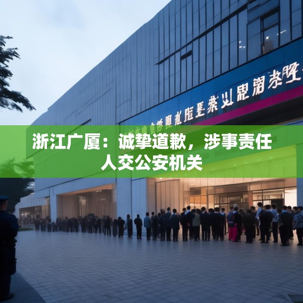浙江广厦：诚挚道歉，涉事责任人交公安机关