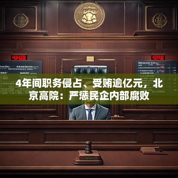 4年间职务侵占、受贿逾亿元，北京高院：严惩民企内部腐败
