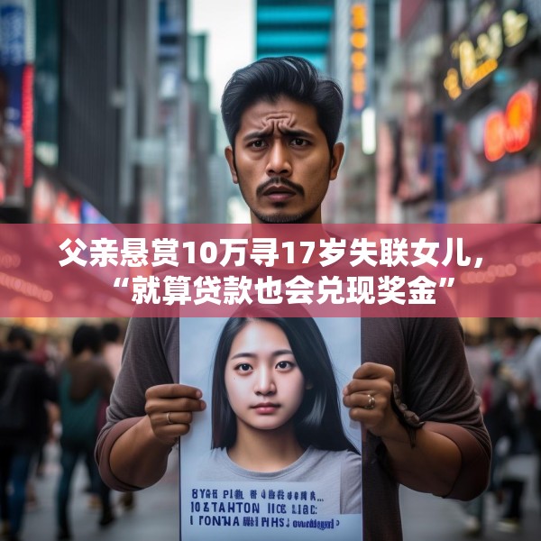 父亲悬赏10万寻17岁失联女儿，“就算贷款也会兑现奖金”