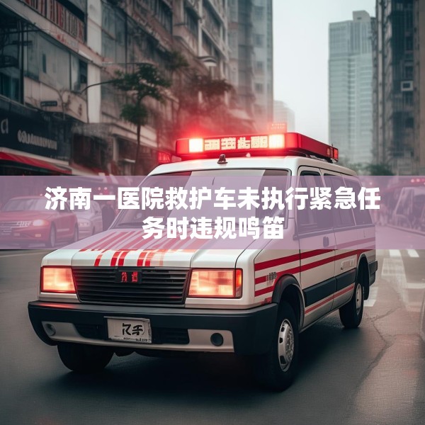 济南一医院救护车未执行紧急任务时违规鸣笛