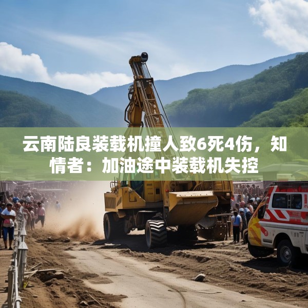 云南陆良装载机撞人致6死4伤，知情者：加油途中装载机失控