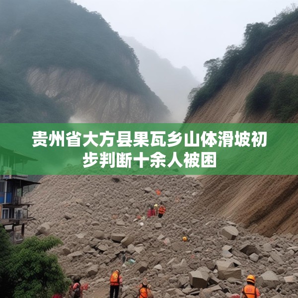 贵州省大方县果瓦乡山体滑坡初步判断十余人被困