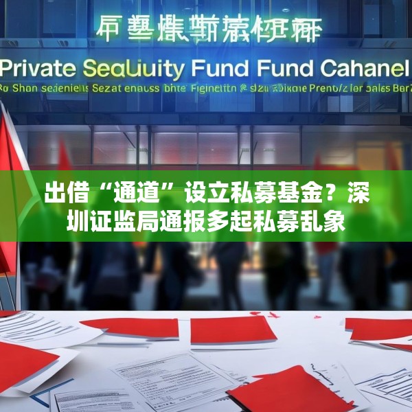 出借“通道”设立私募基金？深圳证监局通报多起私募乱象