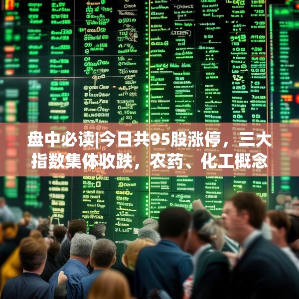 盘中必读|今日共95股涨停，三大指数集体收跌，农药、化工概念午后大涨