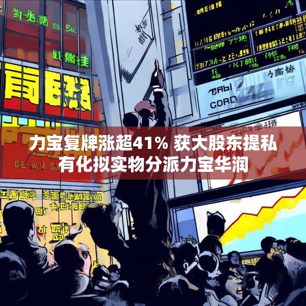 力宝复牌涨超41% 获大股东提私有化拟实物分派力宝华润