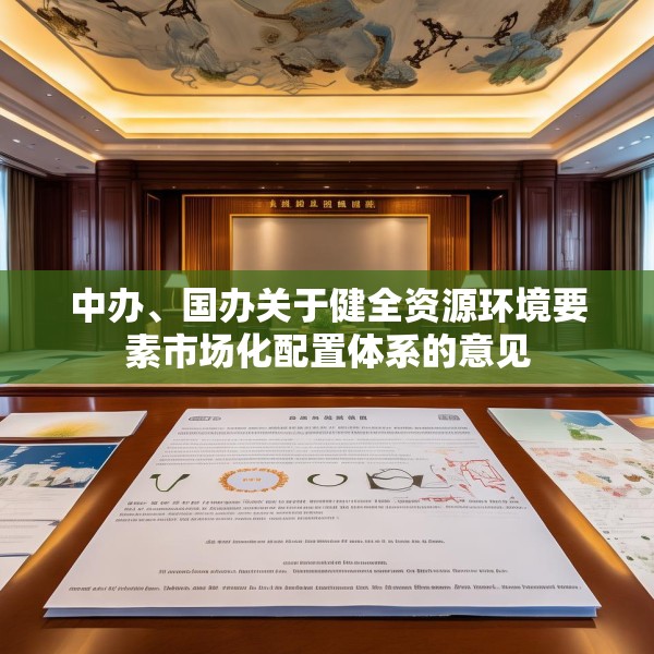 中办、国办关于健全资源环境要素市场化配置体系的意见