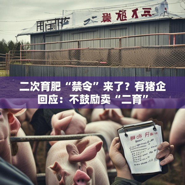 二次育肥“禁令”来了？有猪企回应：不鼓励卖“二育”