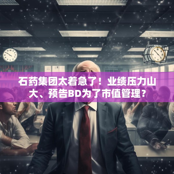 石药集团太着急了！业绩压力山大、预告BD为了市值管理？
