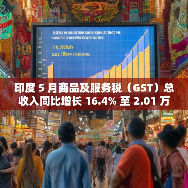 印度 5 月商品及服务税（GST）总收入同比增长 16.4% 至 2.01 万亿卢比