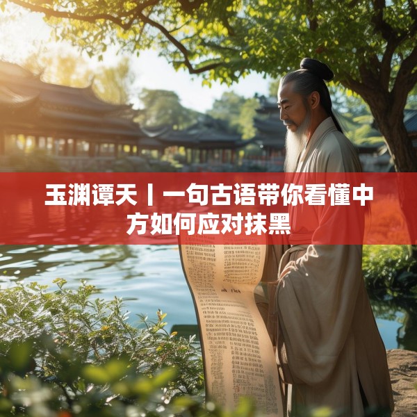 玉渊谭天丨一句古语带你看懂中方如何应对抹黑