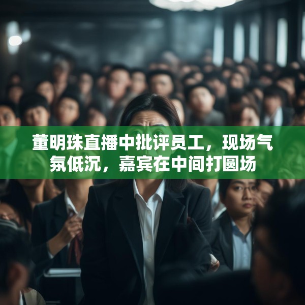董明珠直播中批评员工，现场气氛低沉，嘉宾在中间打圆场