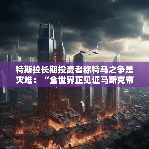 特斯拉长期投资者称特马之争是灾难：“全世界正见证马斯克帝国的瓦解”
