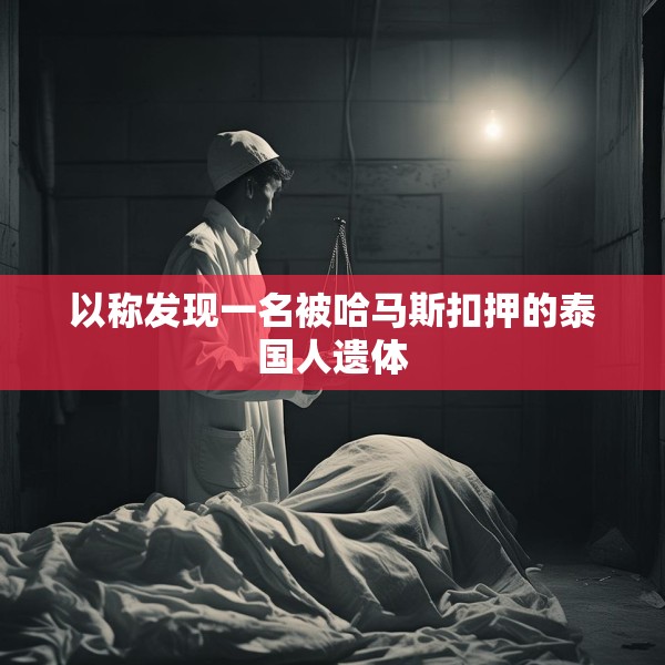 以称发现一名被哈马斯扣押的泰国人遗体