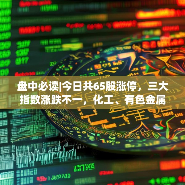 盘中必读|今日共65股涨停，三大指数涨跌不一，化工、有色金属概念逆势活跃
