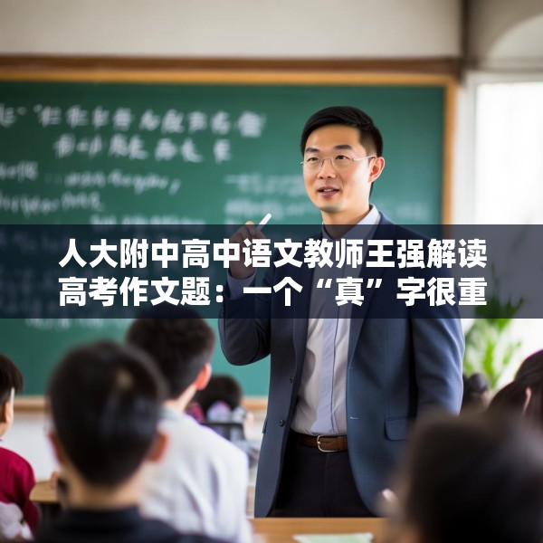 人大附中高中语文教师王强解读高考作文题：一个“真”字很重要