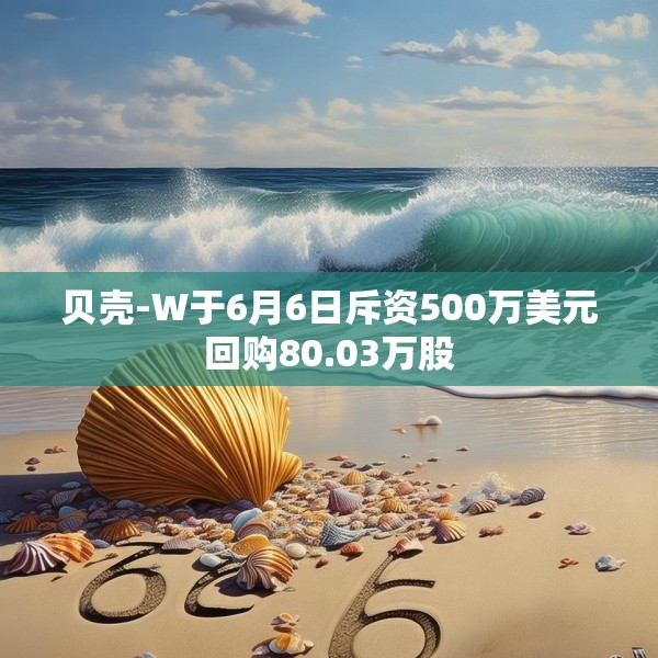 贝壳-W于6月6日斥资500万美元回购80.03万股