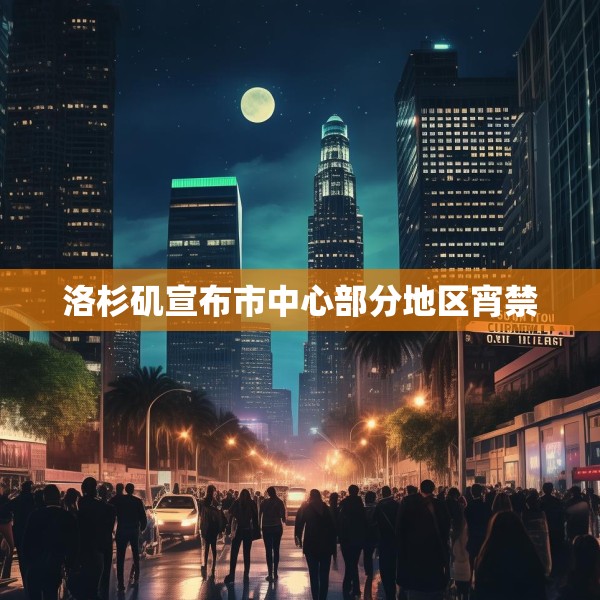 洛杉矶宣布市中心部分地区宵禁