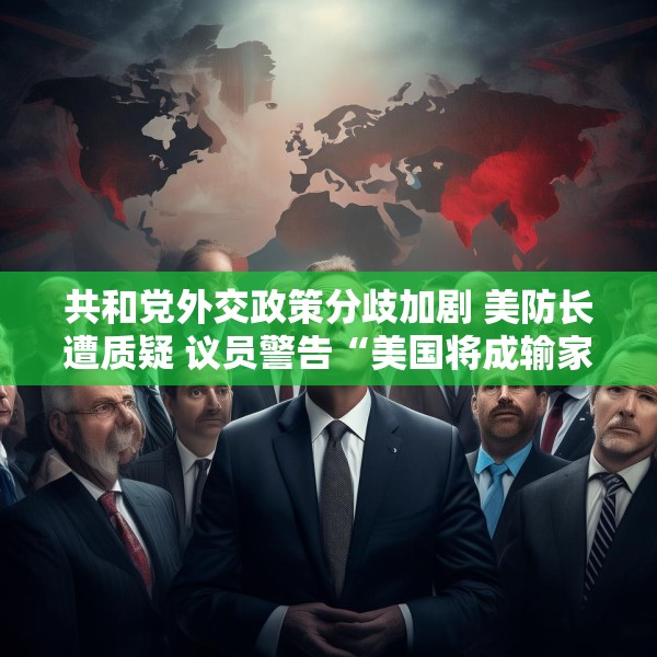 共和党外交政策分歧加剧 美防长遭质疑 议员警告“美国将成输家”