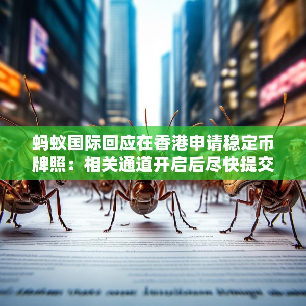 蚂蚁国际回应在香港申请稳定币牌照：相关通道开启后尽快提交