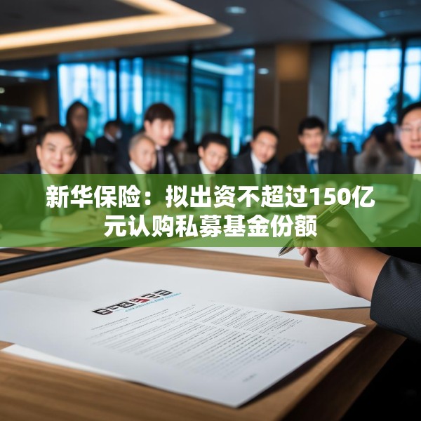 新华保险：拟出资不超过150亿元认购私募基金份额