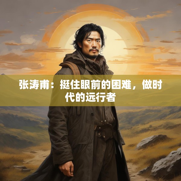 张涛甫：挺住眼前的困难，做时代的远行者