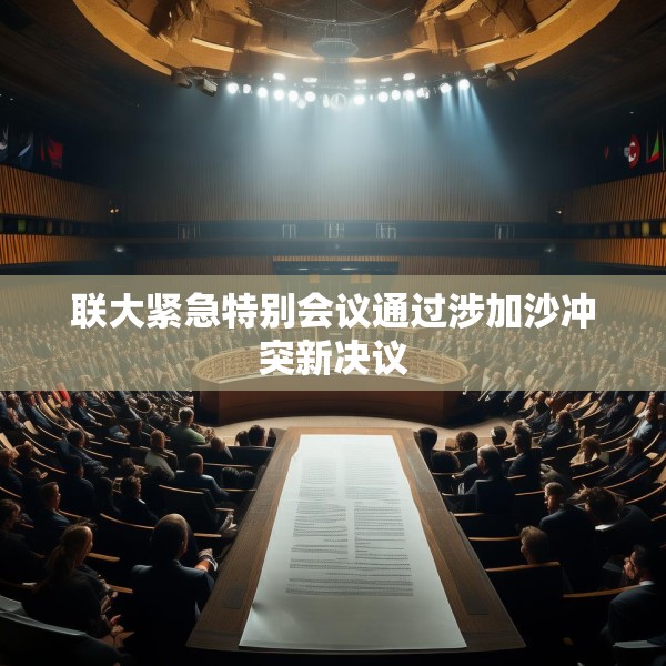 联大紧急特别会议通过涉加沙冲突新决议