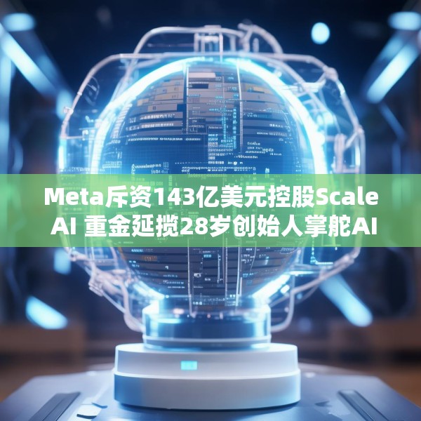 Meta斥资143亿美元控股Scale AI 重金延揽28岁创始人掌舵AI超级计划