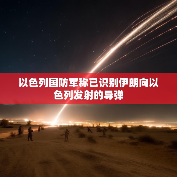 以色列国防军称已识别伊朗向以色列发射的导弹