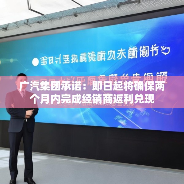 广汽集团承诺：即日起将确保两个月内完成经销商返利兑现
