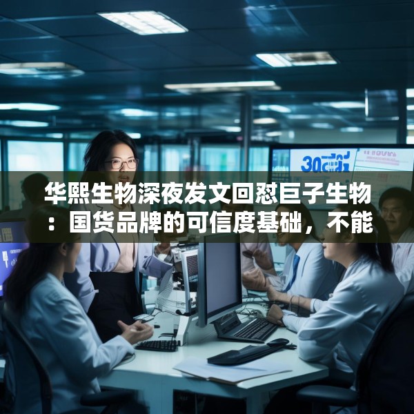 华熙生物深夜发文回怼巨子生物：国货品牌的可信度基础，不能建立在学术名称与概念滥用之上