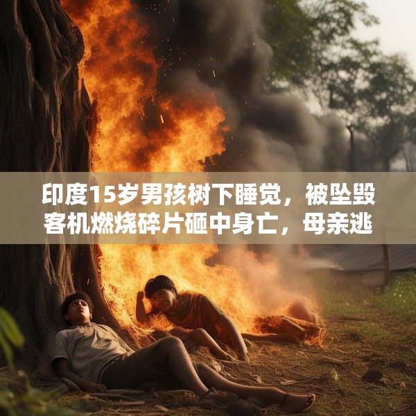 印度15岁男孩树下睡觉，被坠毁客机燃烧碎片砸中身亡，母亲逃出火海