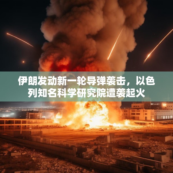 伊朗发动新一轮导弹袭击，以色列知名科学研究院遭袭起火
