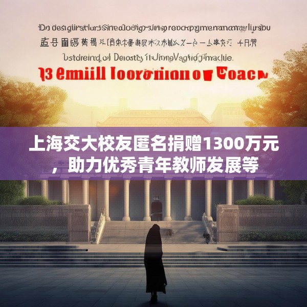 上海交大校友匿名捐赠1300万元，助力优秀青年教师发展等