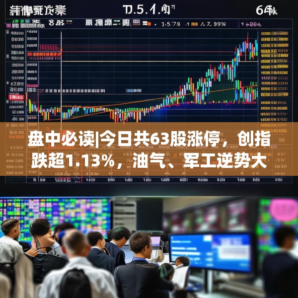 盘中必读|今日共63股涨停，创指跌超1.13%，油气、军工逆势大涨