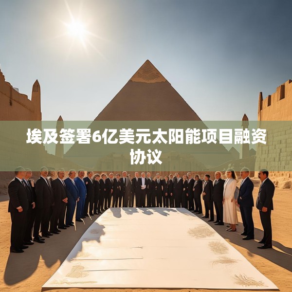 埃及签署6亿美元太阳能项目融资协议