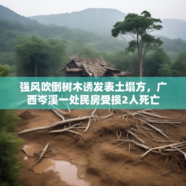 强风吹倒树木诱发表土塌方，广西岑溪一处民房受损2人死亡